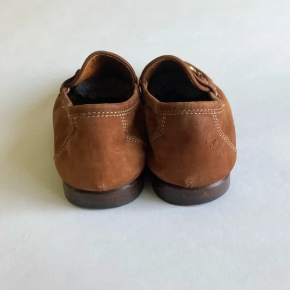 Salvatore Ferragamo Tan Suede Oxford Loafers size 9 - Picture 11 of 15